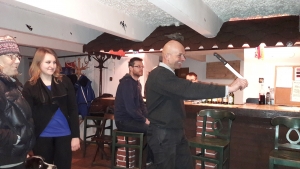 2017.02.21 Spotkanie w klubie. Wielkie zawody w rzucie nożem do celu
