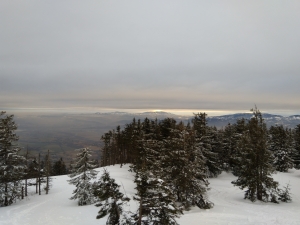 2019.02.24 Puchar 12 wzniesień, Skrzyczne od dolnej stacji kolejki - narty