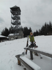 2014.02.16 Czantoria - robienie przewyższenia na nartach