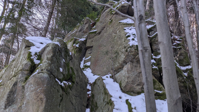 2026.01.04 Akcja eksploracyjna w rejonie Warowni na Trakcie w Beskidzie Małym