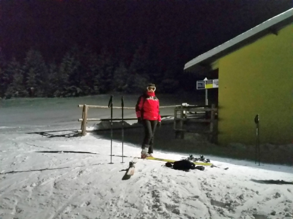 2015.02.04 P&oacute;źnowieczorne skiturowanie prawie na Małe Skrzyczne