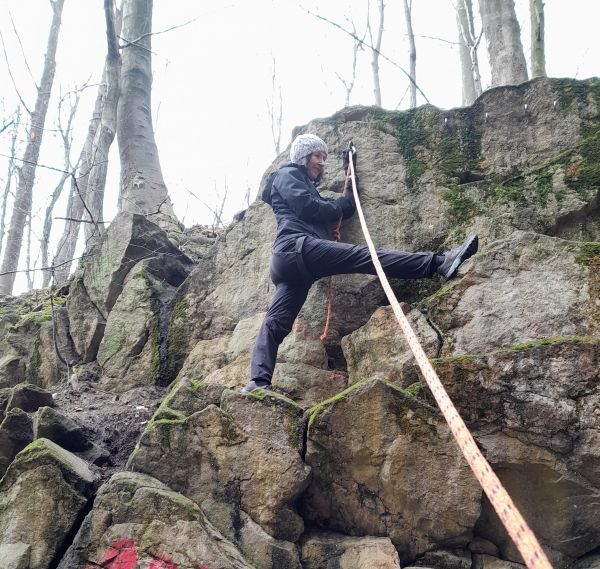 2024.02.13 Skalica - Ustroń eksploracja skałki