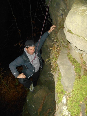 2015.12.09 Wspinaczka na Skale Czarownic w Wilkowicach