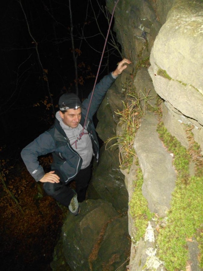 2015.12.09 Wspinaczka na Skale Czarownic w Wilkowicach