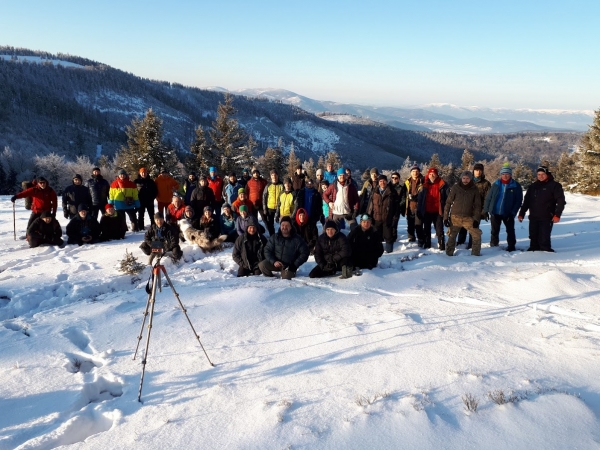 2021.01.09-10 Biwak zimowy nr 27 - Kolisty Groń 1114 na p&oacute;łnocny-wsch&oacute;d od Mędralowej w Beskidzie Żywieckim